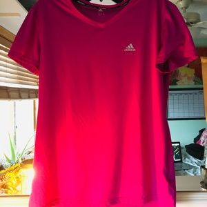 Adidas pink workout top